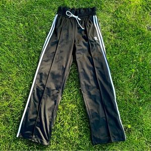 ADIDAS PAPER BAG HIGH WAISTED WIDE LEG TRACK PANTS